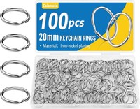 SchlüSselringe 20Mm 100 StüCk Metall Rund SchlüSselanhäNger ZubehöR Basteln Diy
