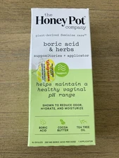 The Honey Pot Company Vaginal Boric Acid & Herbs Suppositories 14 & 1 Applicator