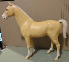 1960's-70's Marx Johnny West Palomino Thunderbolt Wheeled Horse Good Cond