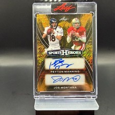 2026 Leaf Sports Heroes - Peyton Manning Joe Montana Dual Auto 1/1 - #H2-24