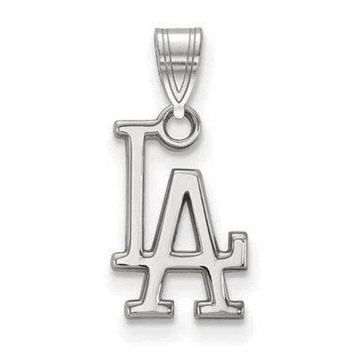 .925 Silver MLB Los Angeles Dodgers Letters L-A Extra Small Pendant