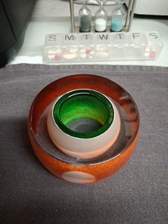 Teign Valley Glas Briefbeschwerer Vintage