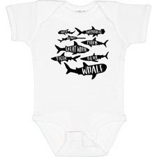 Inktastic Types Of Sharks Baby Bodysuit Names Protect Conserve Conservation Save