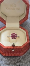 Ruby And Diamond Ring Hallmarked Yellow Gold  Fabulous 