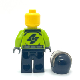 Monster Truck Driver lime racing suit Lego City Minifigure 60055