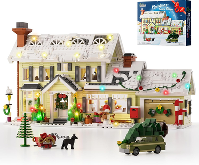 #ad DIY Christmas Snow Village Building Set with Clark#x27;s Car 1484 Pcs $116.99