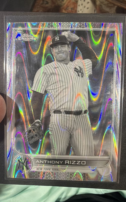 2022 Topps Chrome Sonic - Anthony Rizzo #73 Black & White RayWave Refractor