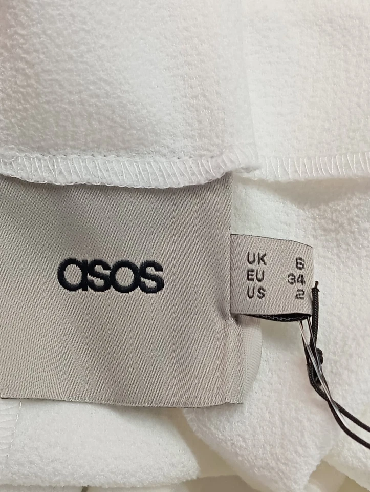 ASOS Top estilo halter Mujeres Top Talla EU 34 blanco look casual - Imagen 4 de 4