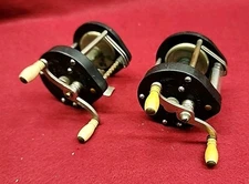 Pair 2 Vintage Fishing Reels A.F. Meisselbach Mfg. Co No. 100 Level Winding Reel