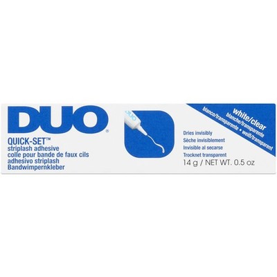 Quick-Set Eyelash Glue - White/Clear, Fast Drying Strip Lash Adhesive, Dries ...