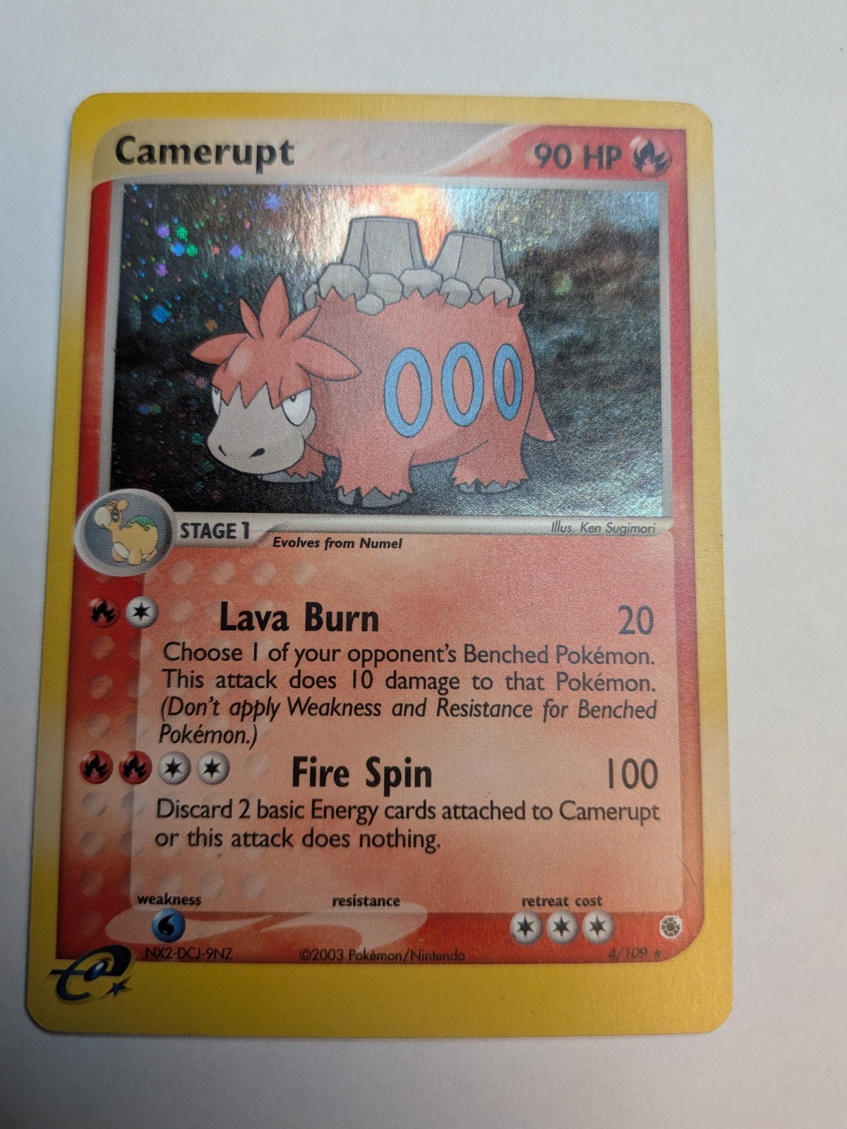 Camerupt 4/109 Holo Rare Ruby & Sapphire Pokemon