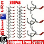 200PCS Metal Pegboard Hook PEG Borad Hooks Wall Display Storage Hanger 50mm AU