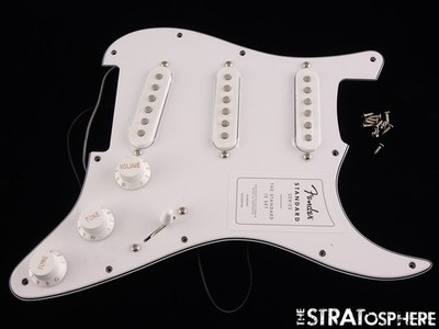 Fender Standard Strat, LOADED PICKGUARD, PICKUPS, Stratocaster White!