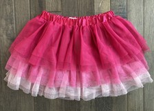 H M Girls Size 5-6Y Pink Ombr Layered Tulle Tutu Skirt Tiered Princess Ballet