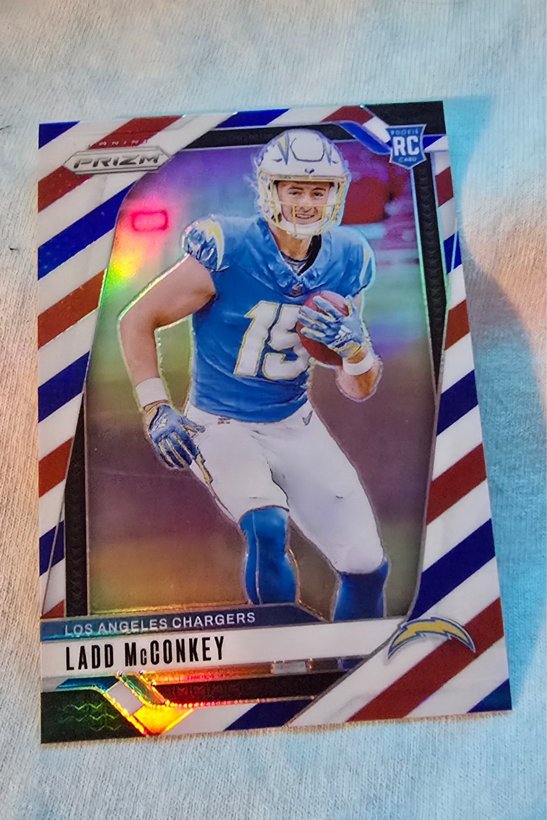 2024 Prizm Ladd McConkey Red White Blue Prizm #365