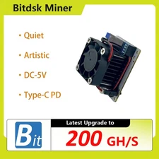 Bitdsk Desktop USB Low Power Lottery Crypto/Bitcoin Miner - 200Gh/s