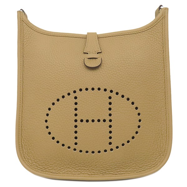HERMES Shoulder Bag Evelyn 3 23 Taurillon Clemence  Dunne SilverMetal Bran