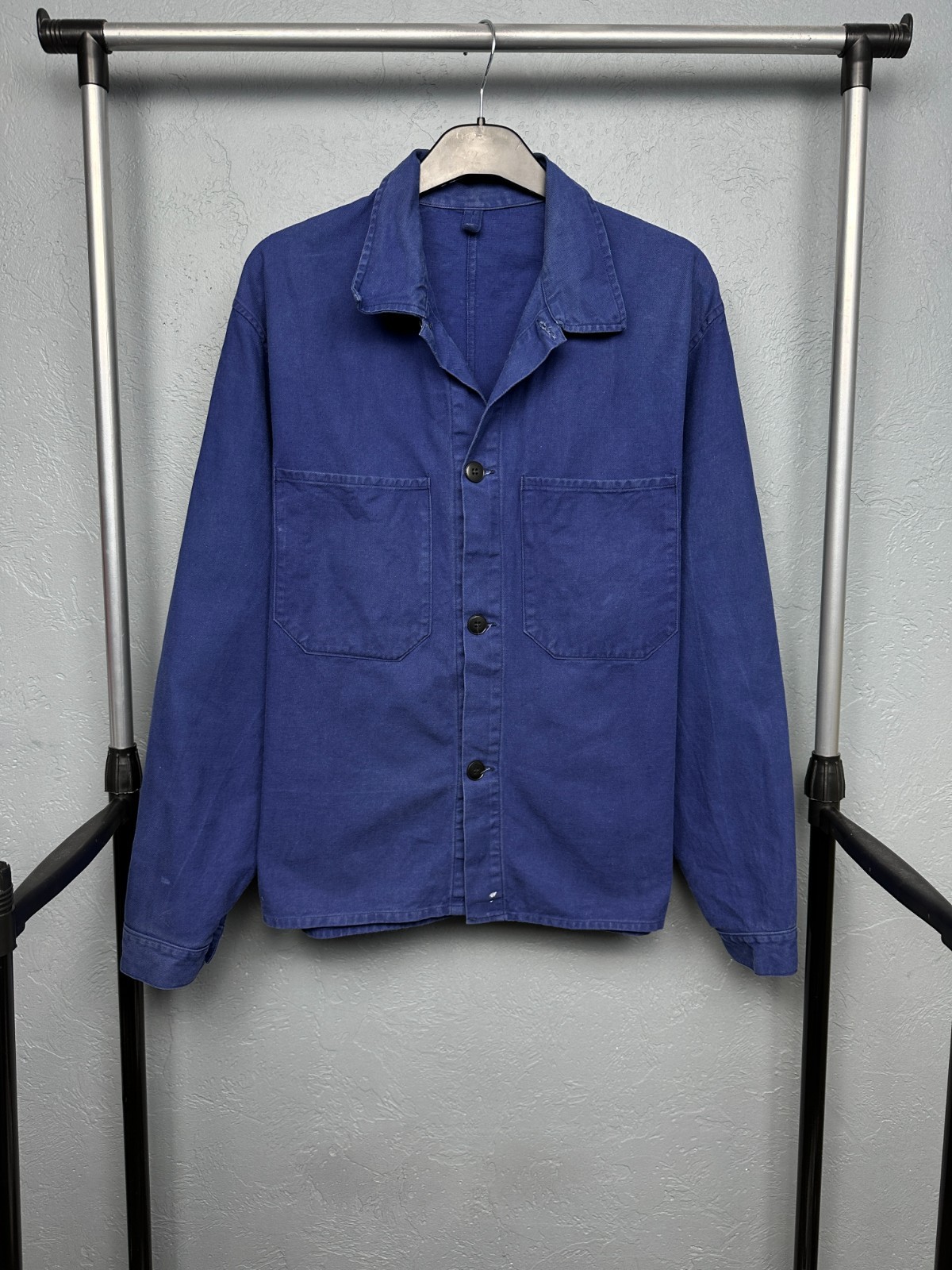 90s Vintage Mens French Workwear Chore Utility Jacket Size L
