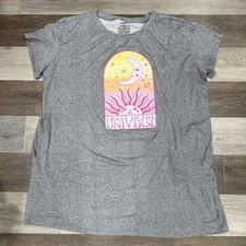 Joyspun Nightgown Women Plus Sz 2X-3X Pockets Trust In The Universe Sun Moon EUC