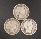3 Barber Halves 1901 1907 S 1912 Good Silver US Coin 50 Cents Lot 19