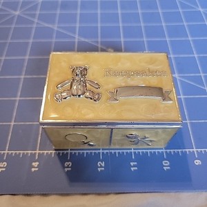 Leonardo Collection Keepsakes Silver Plated Trinket Box 