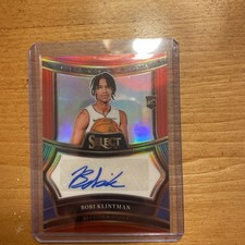 BOBI KLINTMAN 2024-25 SELECT ROOKIE SIGNATURES RED PRIZM RC AUTO /99 Q6027