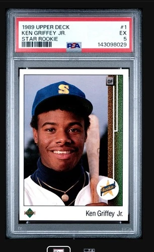 Ken Griffey Jr 1989 Upper Deck #1 Star Rookie RC PSA 5 Iconic Card!