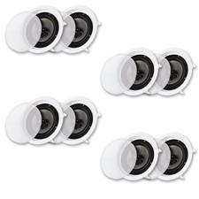 Acoustic Audio CS-IC83 Flush Mount In Ceiling Speakers with 8" Woofers 4 Pair