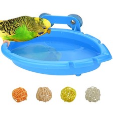 Parakeet Budgie Bird Bath Cage Indoor Bathtub Tub Shower for Small Birds