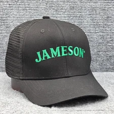 Jameson Hat Cap Mens Snapback Trucker Black Green Logo Mesh Beer Whiskey Promo