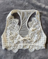 Victoria's Secret VS Dream Angels Cream Lace Bra Bralette Sz XS Cottagecore