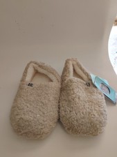Rockdove Womens Faux Shearling Closed Back Slippers Size 9