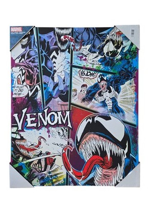 Marvel Venom Canvas Wall Art   Comic Panel Collage Print   Home Decor 