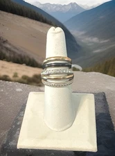 Brighton NEPTUNE’S RINGS Ring Size 9 NWT List $78 Black Rare Find!