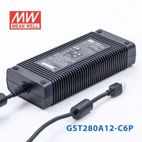 NEW Mean Well GST280A12-C6P AC DC Switching Adaptor 12V 21A 252W C14 6-Pin Molex