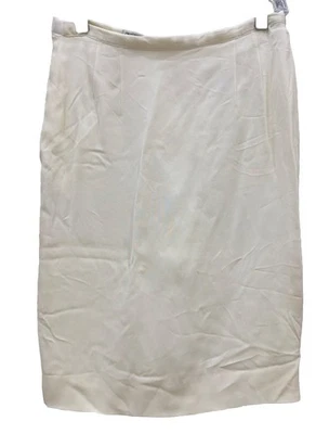 Vintage Y2K Armani Collezioni Silk Blend Midi Pencil Skirt Italy 2 Work Designer - Image 1 of 4
