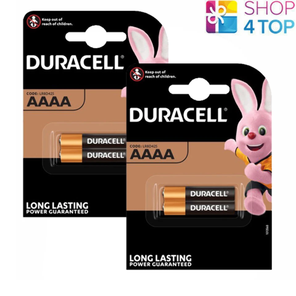 4x Duracell AAAA Alkaline Batterien 1,5V MN2500 LR8D425 25A lang anhaltend - Bild 1 von 1