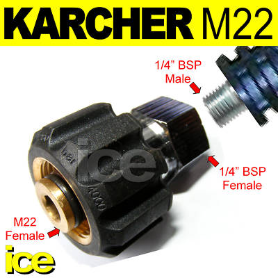 KÄRCHER M22 Innengewinde auf 1/4'' Innengewinde Kupplung Verbinder Adapter