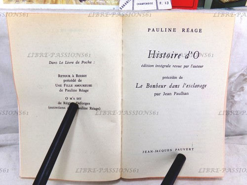 HISTOIRE D'O, PAULINE RÉAGE, ÉDITIONS LE LIVRE DE POCHE 1984 - Picture 8 of 15