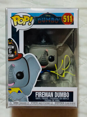 FUNKO POP! DISNEY FIREMAN DUMBO #511 AUTHENTIC COA KL SIGNED KATIE LEIGH