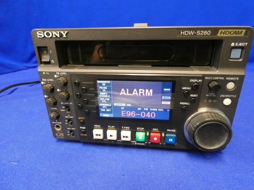 Sony HDW-S280 Half Rack HDCAM Recorder for Parts, ALARM E96-067 (150 Drum Hrs) - Picture 2 of 16