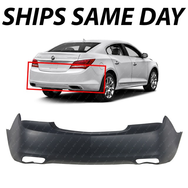 NEW Primered Rear Bumper Cover for 2014 2015 2016 Buick LaCrosse w/ Dual Exhaust eBay
