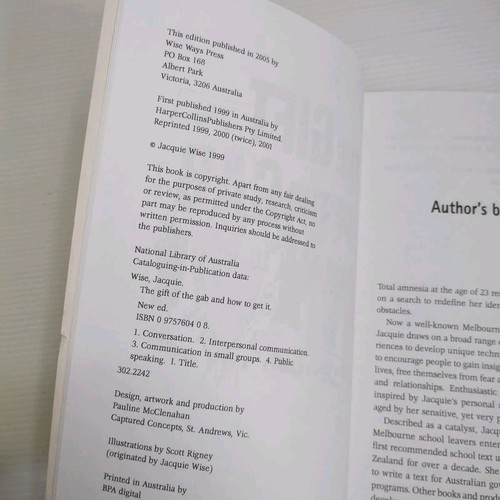 The Gift of the Gab And How to Get It by Jacquie Wise 1999 Communication Skills - Picture 8 of 8