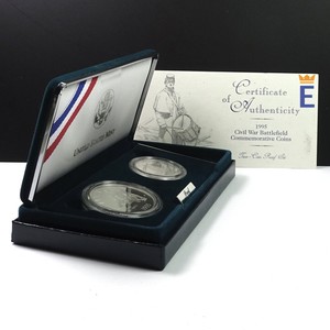 1995 Civil War Battlefield PROOF Half Dollar US Commemorative 50c Coin Box COA