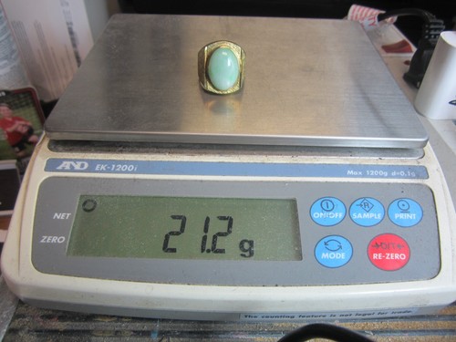 STILVOLLER OVALER SOLITÄR-JADE-RING AUS 14 K GELBGOLD FÜR HERREN (GRÖSSE 11,5) 21,2 G - Bild 10 von 10