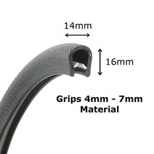 Flexible PVC Edge Safety Trim -  Interior Exterior - 16mm x 14mm - Per Metre