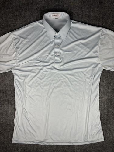 NWOT Collars and Co Collar Polo Golf Shirt Mens 3 XL Light Blue Solid Flat - Picture 2 of 7