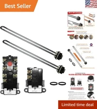 4500W Electric Water Heater Tune-Up Kit with Two Thermostats & Copper Elements
