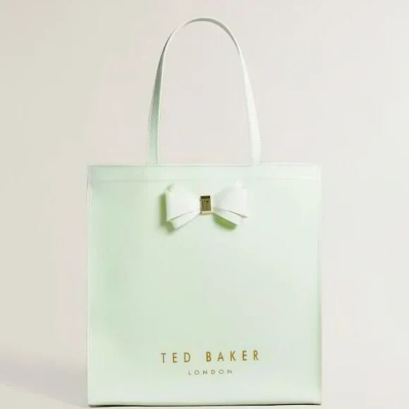 Ted Baker Aracon Plain Bow Icon Bag Mint Green Large-NWT-Original  Packaging