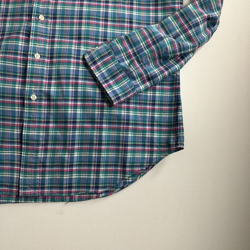 Polo Ralph Lauren Blue Plaid Oxford Button Down Shirt Mens Size 2XL Preppy - Picture 4 of 9